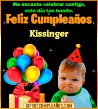 GIF Meme de Niño Feliz Cumpleaños Kissinger